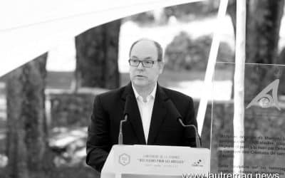 ALBERT DE MONACO EN PROVENCE A MAZAUGUES LE 19 JUIN AFIN DE DEFENDRE LA CAUSE DES ABEILLES