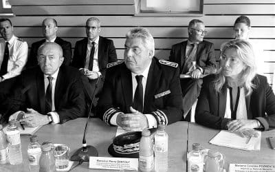 LE MINISTRE DE L&rsquo;INTERIEUR GERARD COLLOMB A MARSEILLE