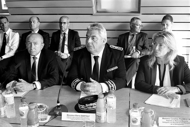 LE MINISTRE DE L&rsquo;INTERIEUR GERARD COLLOMB A MARSEILLE