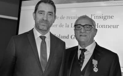 ROLAND GOMEZ FONDATEUR GROUPE PROMAN INTERIM, FAIT CHEVALIER DE LA LEGION D’HONNEUR PAR CHRISTOPHE CASTANER